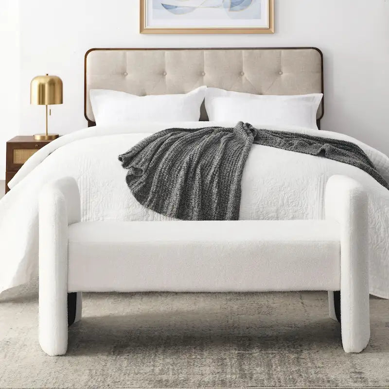 H-förmige, mit Polyester bezogene Bank mit modernem, vielseitigem Design