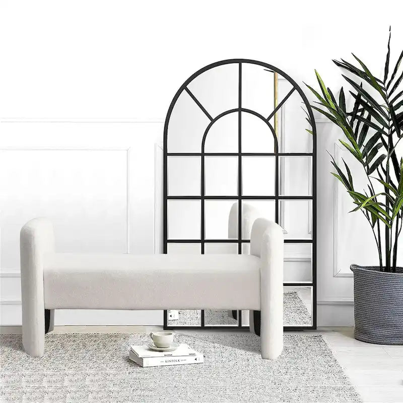 H-förmige, mit Polyester bezogene Bank mit modernem, vielseitigem Design