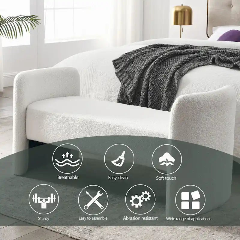 H-förmige, mit Polyester bezogene Bank mit modernem, vielseitigem Design