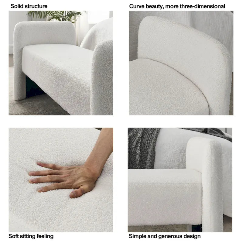 H-förmige, mit Polyester bezogene Bank mit modernem, vielseitigem Design