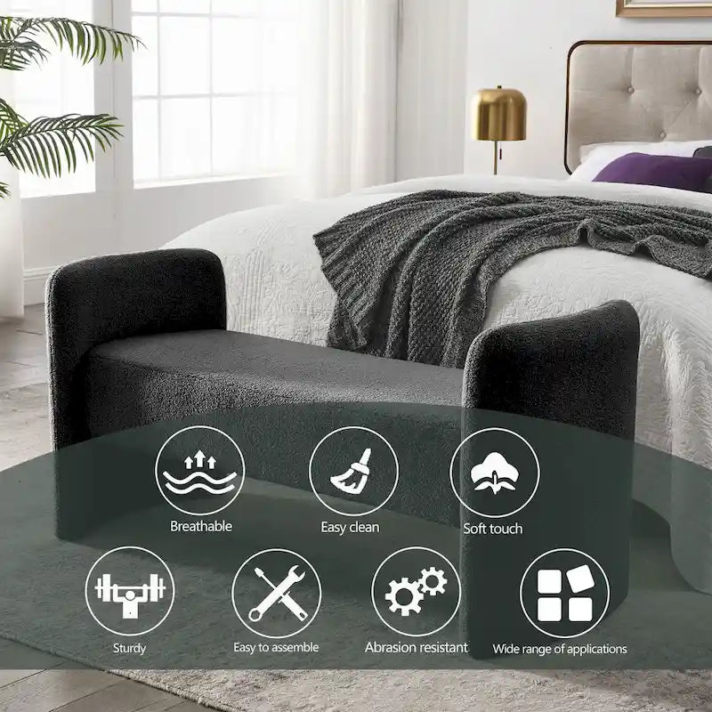 H-förmige, mit Polyester bezogene Bank mit modernem, vielseitigem Design