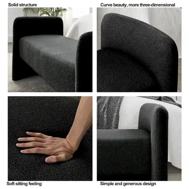 H-förmige, mit Polyester bezogene Bank mit modernem, vielseitigem Design