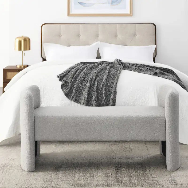 H-förmige, mit Polyester bezogene Bank mit modernem, vielseitigem Design