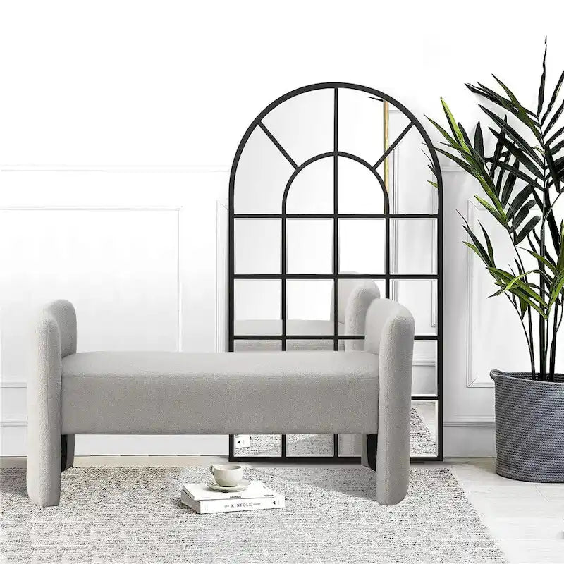 H-förmige, mit Polyester bezogene Bank mit modernem, vielseitigem Design