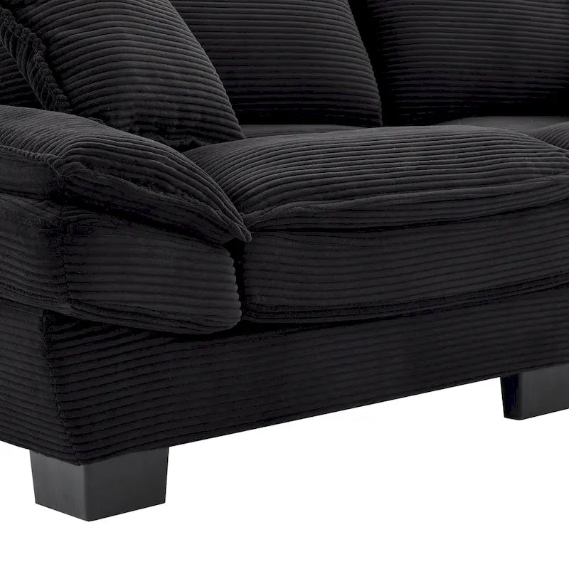 65,5 Polster-3-Sitzer-Sofa mit zwei Kissen und stabiler Konstruktion