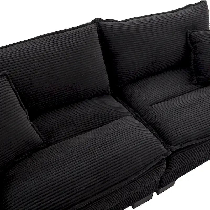 65,5 Polster-3-Sitzer-Sofa mit zwei Kissen und stabiler Konstruktion