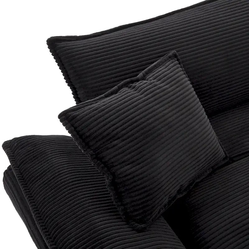65,5 Polster-3-Sitzer-Sofa mit zwei Kissen und stabiler Konstruktion