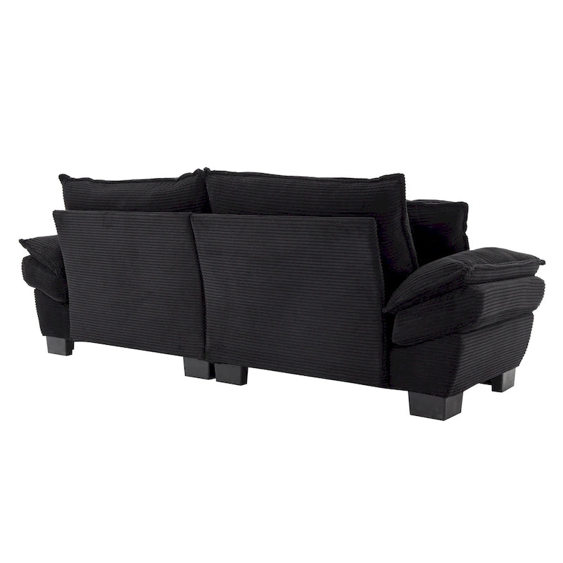 65,5 Polster-3-Sitzer-Sofa mit zwei Kissen und stabiler Konstruktion