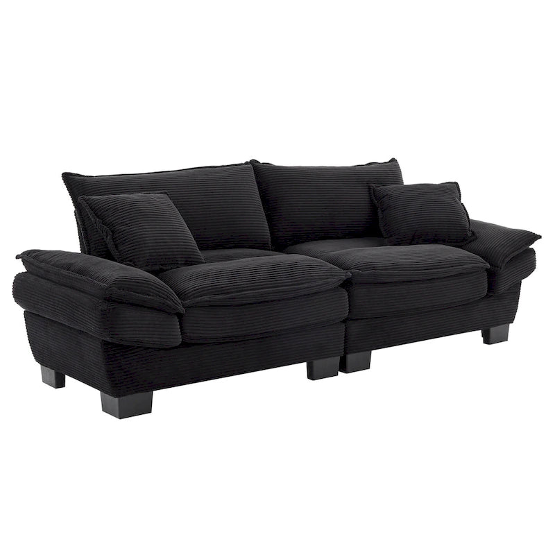 65,5 Polster-3-Sitzer-Sofa mit zwei Kissen und stabiler Konstruktion