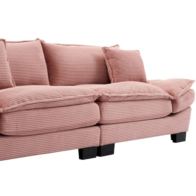 65,5 Polster-3-Sitzer-Sofa mit zwei Kissen und stabiler Konstruktion