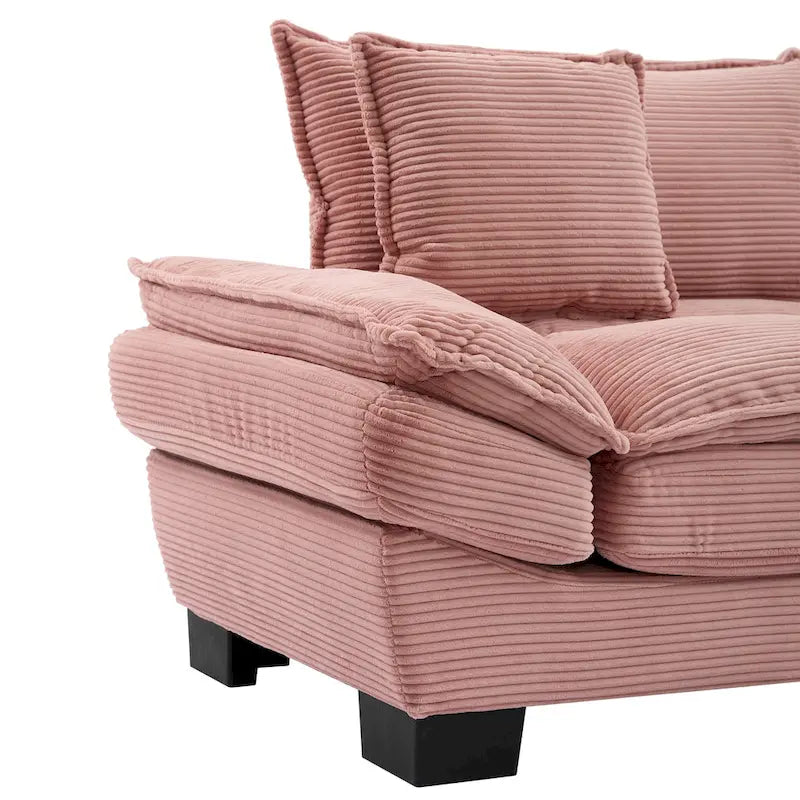 65,5 Polster-3-Sitzer-Sofa mit zwei Kissen und stabiler Konstruktion