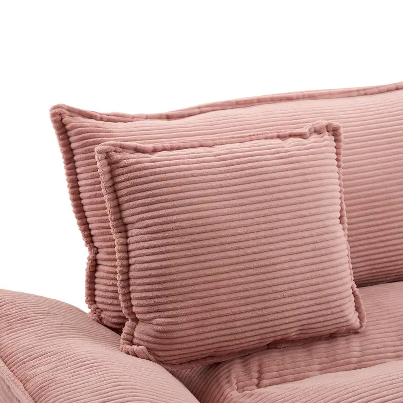 65,5 Polster-3-Sitzer-Sofa mit zwei Kissen und stabiler Konstruktion