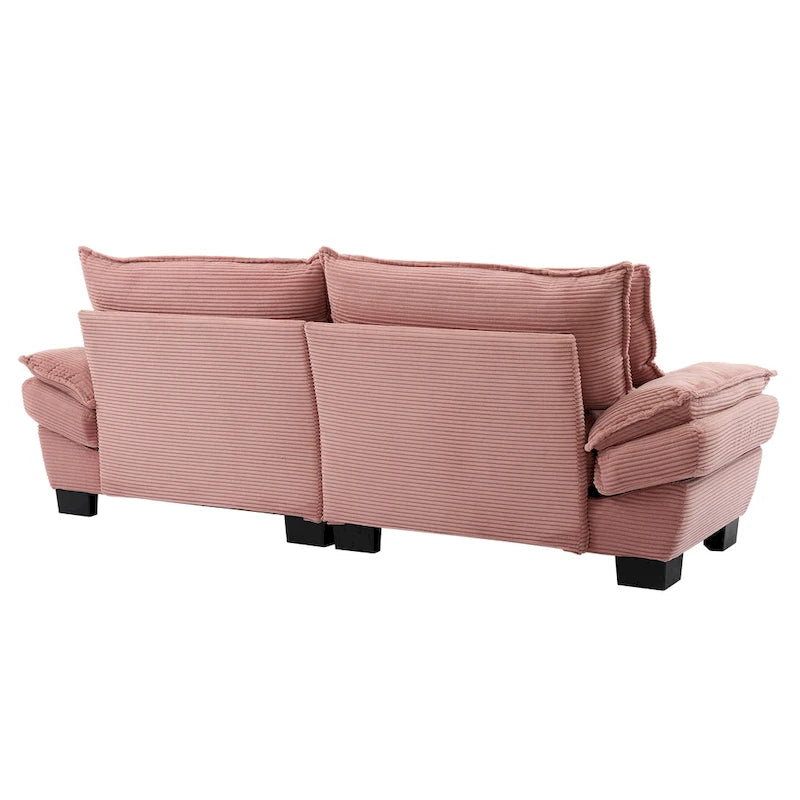 65,5 Polster-3-Sitzer-Sofa mit zwei Kissen und stabiler Konstruktion