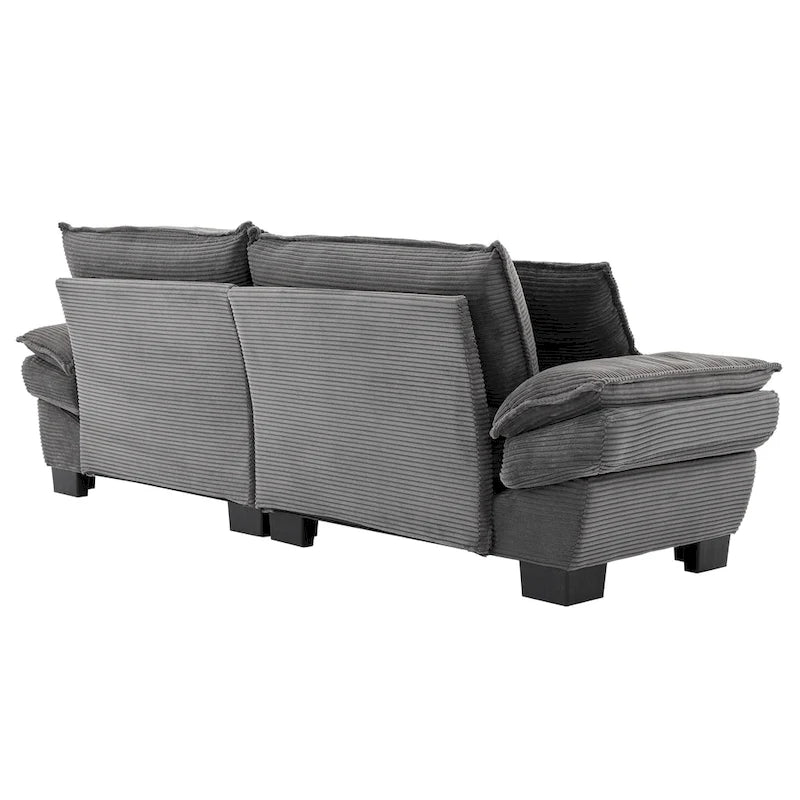 65,5 Polster-3-Sitzer-Sofa mit zwei Kissen und stabiler Konstruktion