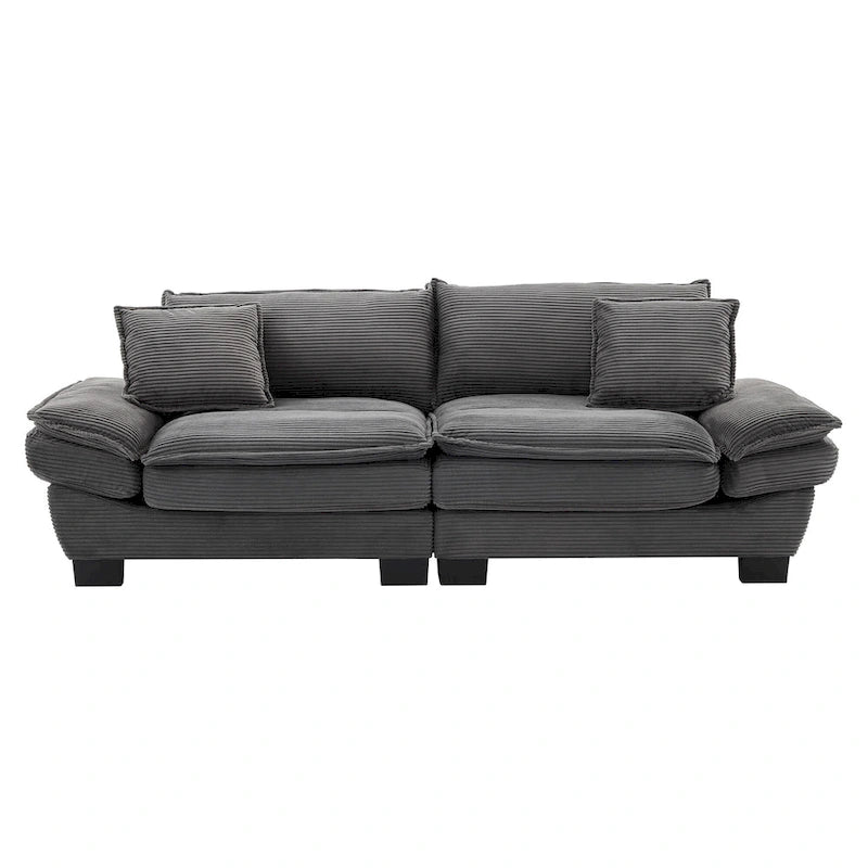 65,5 Polster-3-Sitzer-Sofa mit zwei Kissen und stabiler Konstruktion