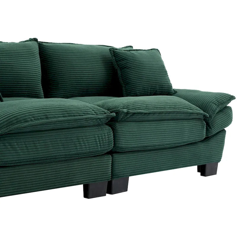 65,5 Polster-3-Sitzer-Sofa mit zwei Kissen und stabiler Konstruktion