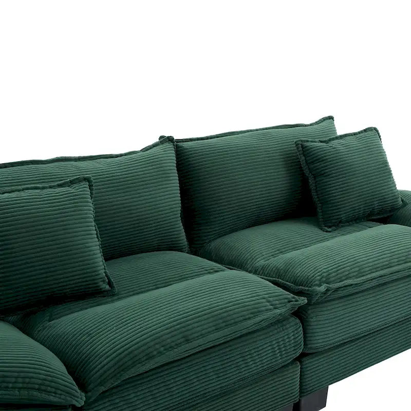 65,5 Polster-3-Sitzer-Sofa mit zwei Kissen und stabiler Konstruktion
