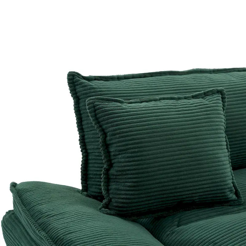 65,5 Polster-3-Sitzer-Sofa mit zwei Kissen und stabiler Konstruktion
