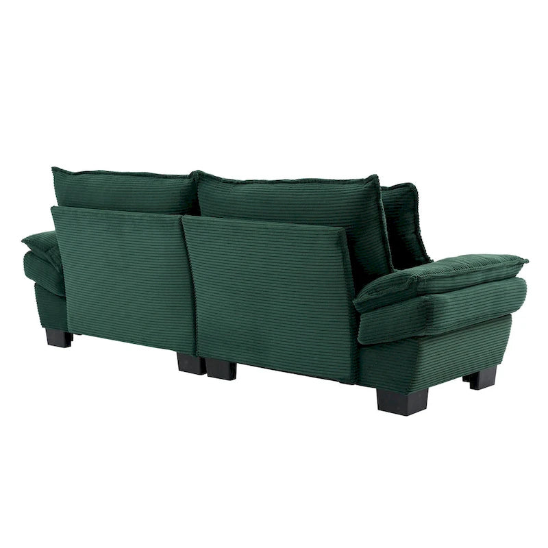 65,5 Polster-3-Sitzer-Sofa mit zwei Kissen und stabiler Konstruktion