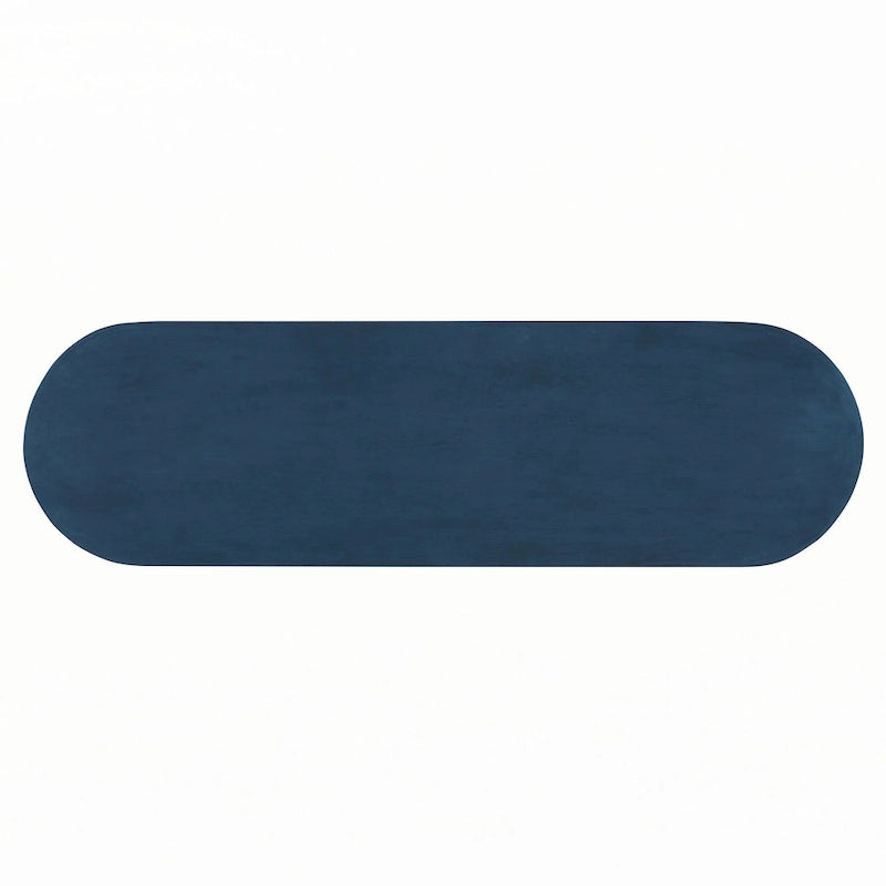 Bauernhaus Rattan Konsolentisch Beistelltisch, Marineblau