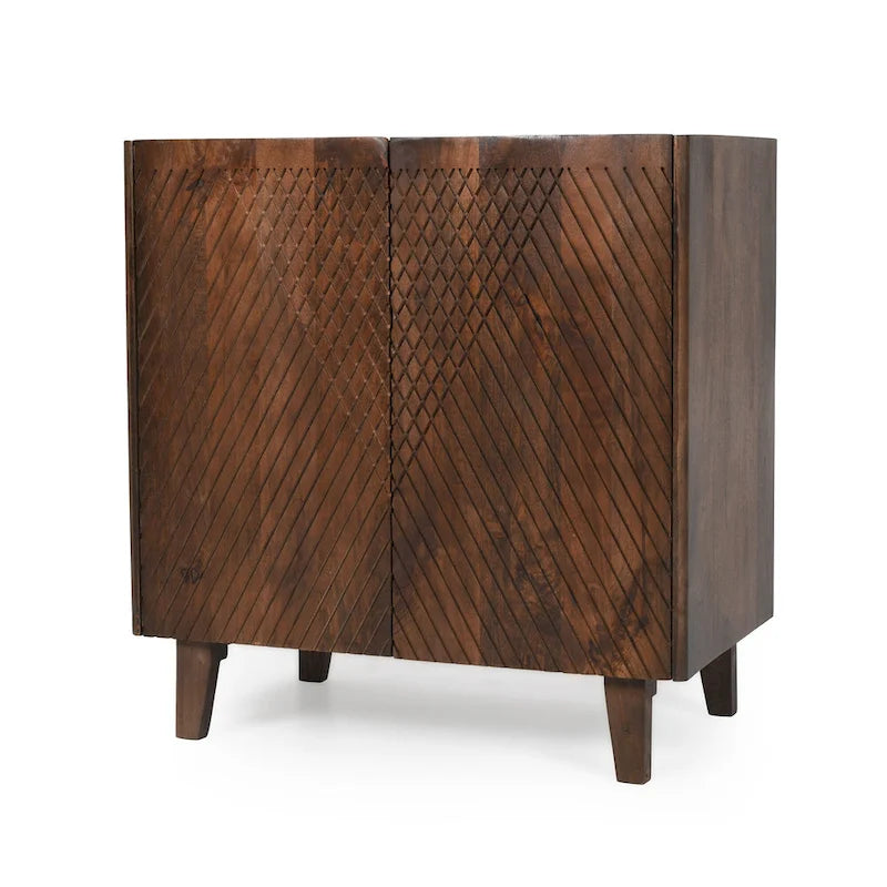 Akzent-Holzschrank mit Stauraum und verstellbarem Regal für das Esszimmer