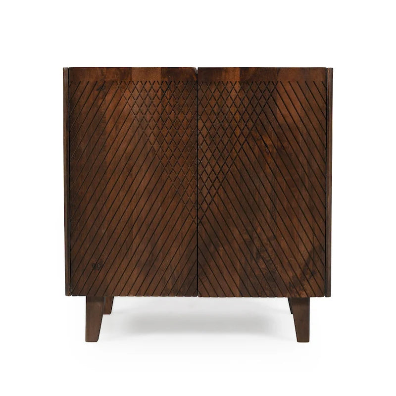 Akzent-Holzschrank mit Stauraum und verstellbarem Regal für das Esszimmer