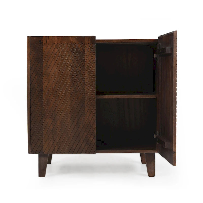 Akzent-Holzschrank mit Stauraum und verstellbarem Regal für das Esszimmer