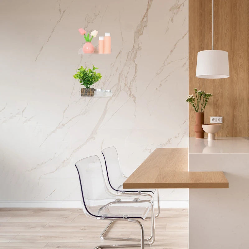 Acryl-Wandregale, Acrylregale für Badezimmer, Schlafzimmer, Wohnzimmer und Küche, Wandregale zur Aufbewahrung, transparent