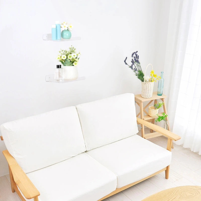 Acryl-Wandregale, Acrylregale für Badezimmer, Schlafzimmer, Wohnzimmer und Küche, Wandregale zur Aufbewahrung, transparent