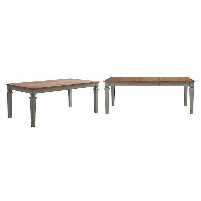 Ausziehbarer Massivholz-Esstisch – Eichendekor, 163-208 cm