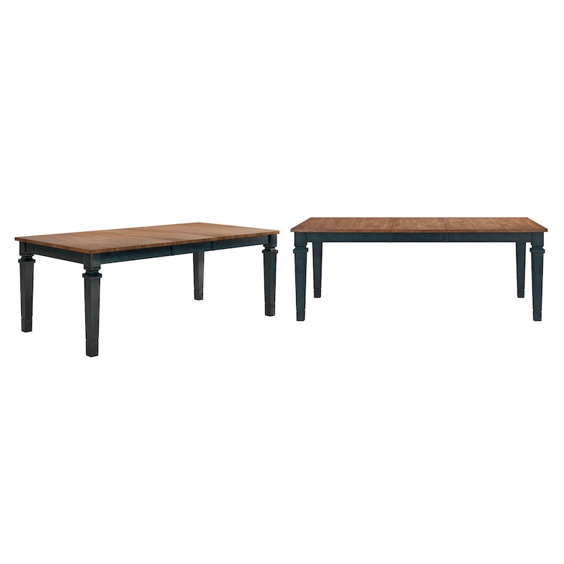 Ausziehbarer Massivholz-Esstisch – Eichendekor, 163-208 cm