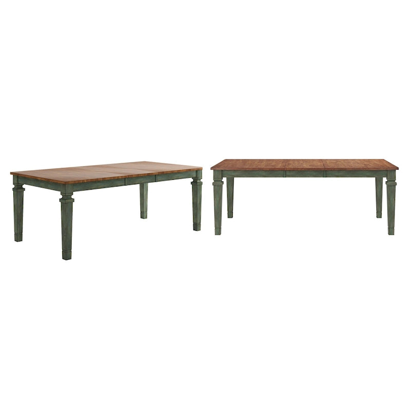 Ausziehbarer Massivholz-Esstisch – Eichendekor, 163-208 cm
