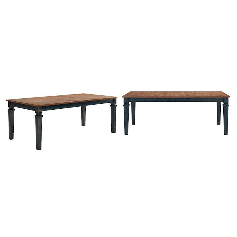 Ausziehbarer Massivholz-Esstisch – Eichendekor, 163-208 cm
