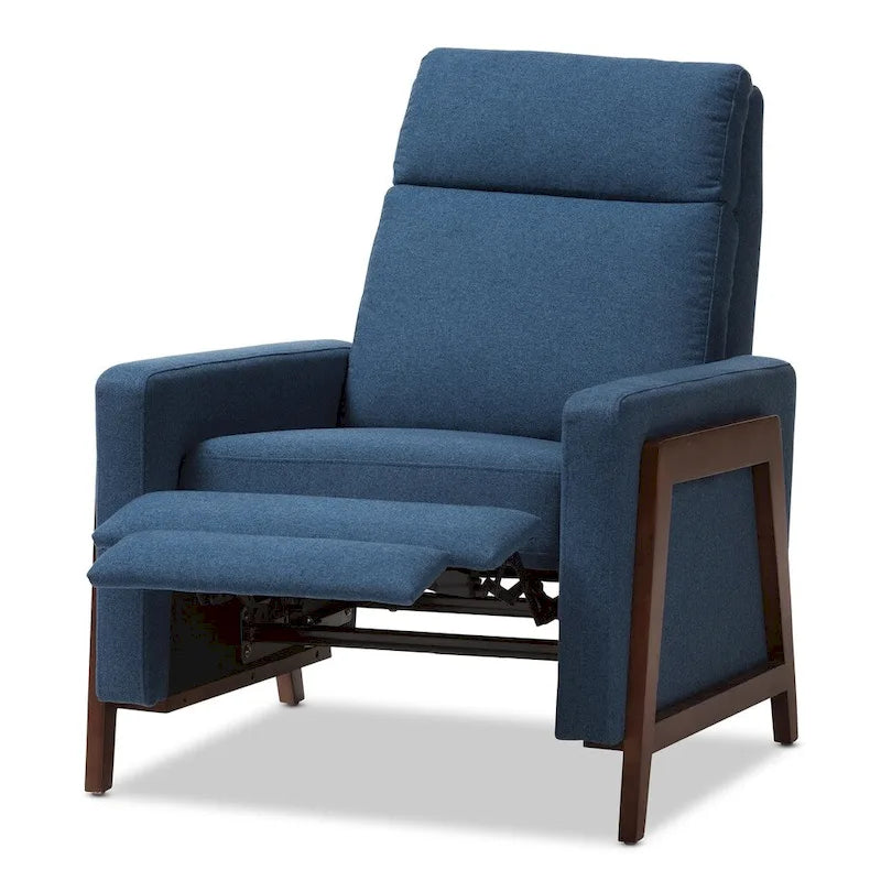 Mid-Century Stoff-Liegesessel