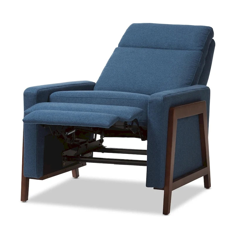 Mid-Century Stoff-Liegesessel