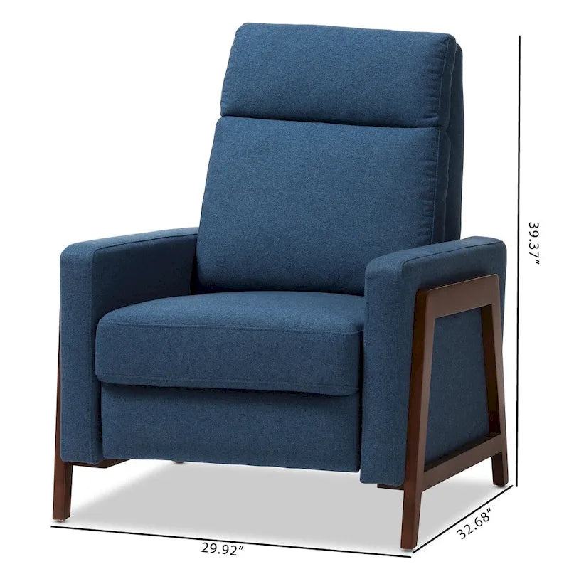 Mid-Century Stoff-Liegesessel