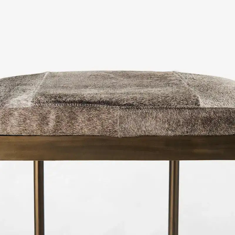 Barhocker mit Sitz aus echtem schwarzem Leder und vernickeltem Metallgestell