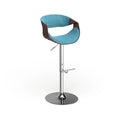 Verstellbarer Barhocker im Mid-Century Modern Stil mit Akzenten aus Walnussholz