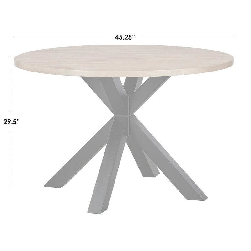 Esstisch im Mid-Century-Stil mit gekreuztem Fuß - 45 Zoll quadratisch
