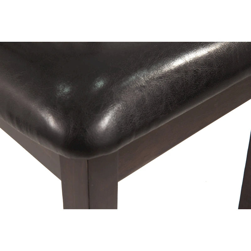 Dunkelbraunes 5-teiliges Esszimmer-Set mit Klapptisch