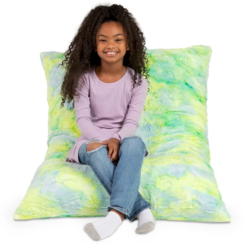 Riesiges 107 cm großes Kunstfell-Dekokissen für Kinder