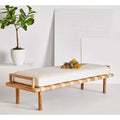 Teakbank mit Kissen - 178 cm B x 66 cm T x 48 cm H