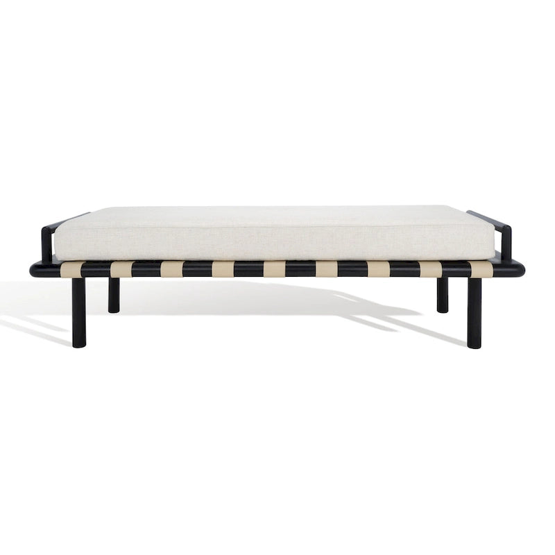 Teakbank mit Kissen - 178 cm B x 66 cm T x 48 cm H