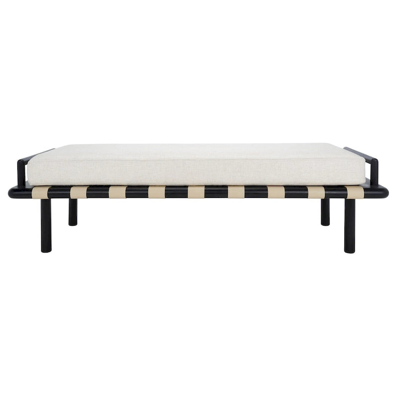 Teakbank mit Kissen - 178 cm B x 66 cm T x 48 cm H