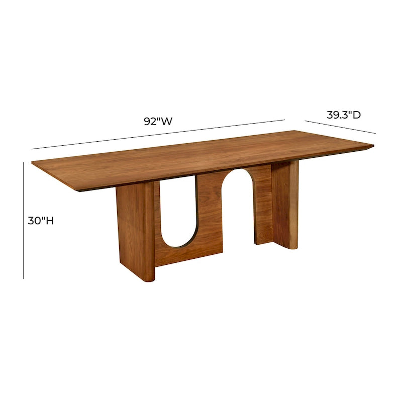 Rechteckiger Esstisch aus Nussholz – 233,7 cm B x 99,8 cm T x 76,2 cm H