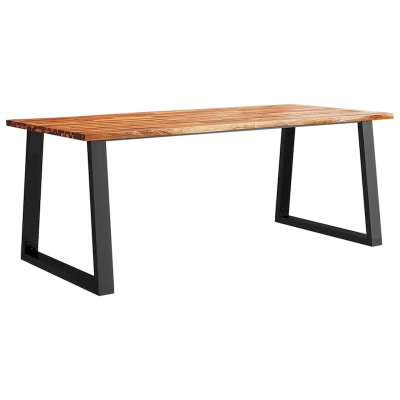 Esstisch mit Baumkante 200x90x75 cm Massivholz Akazie