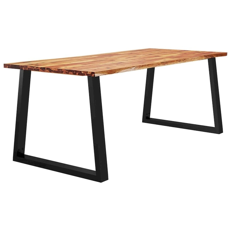 Esstisch mit Baumkante 200x90x75 cm Massivholz Akazie