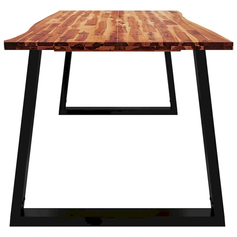 Esstisch mit Baumkante 200x90x75 cm Massivholz Akazie