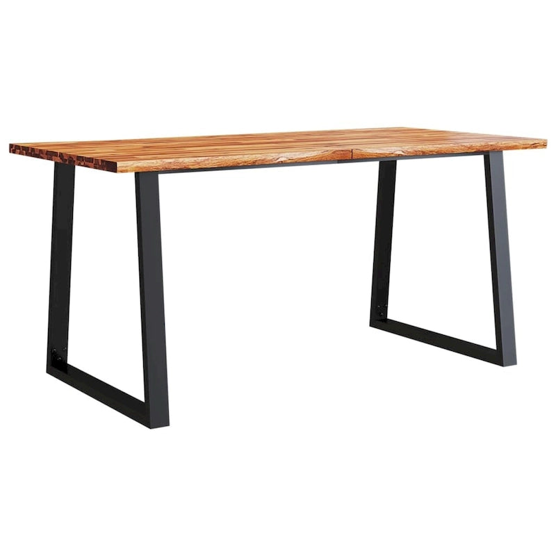 Esstisch mit Baumkante 200x90x75 cm Massivholz Akazie