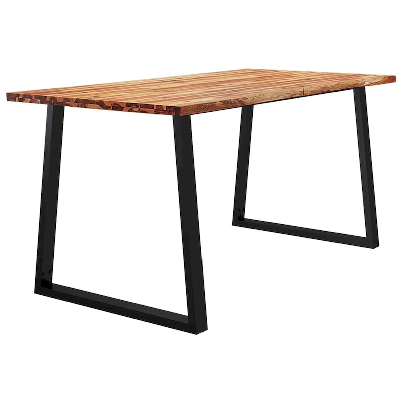 Esstisch mit Baumkante 200x90x75 cm Massivholz Akazie